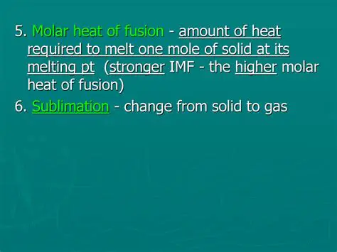 Significance of Molar Heat of Fusion