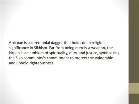 Significance of the Kirpan