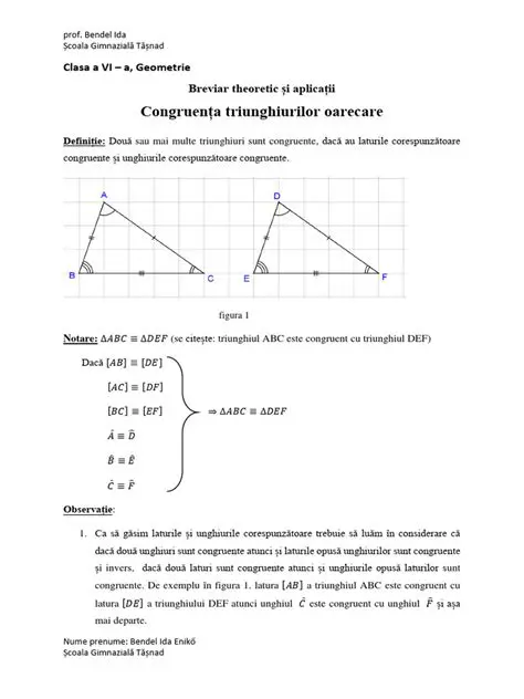 Similaritatea Triunghiurilor