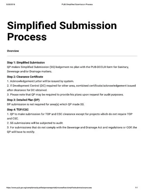 Simplified submission process