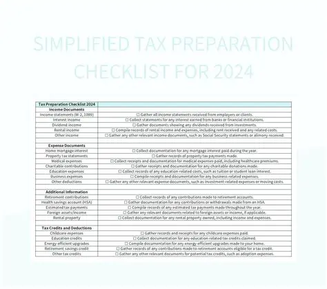 Simplified tax preparation