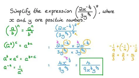 Simplifying Expressions Involving Negative Numbers