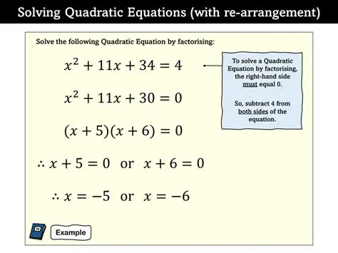 Simplifying Quadratic Equations