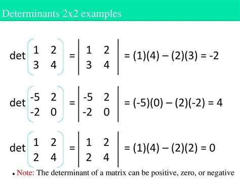 Simplifying the 2x2 Determinants