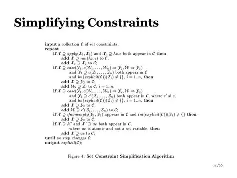 Simplifying the Constraints