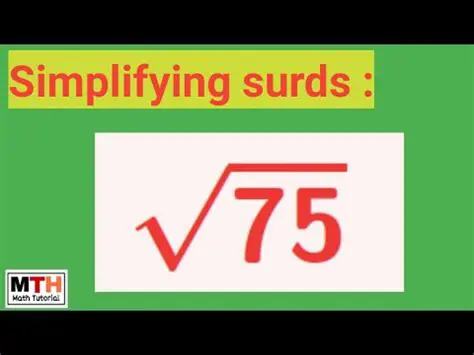 Simplifying the Square Root of 75