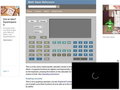 Sitio web de Math Open Reference