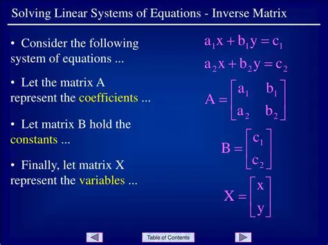 Solving a System of Linear Equations using a Matrix