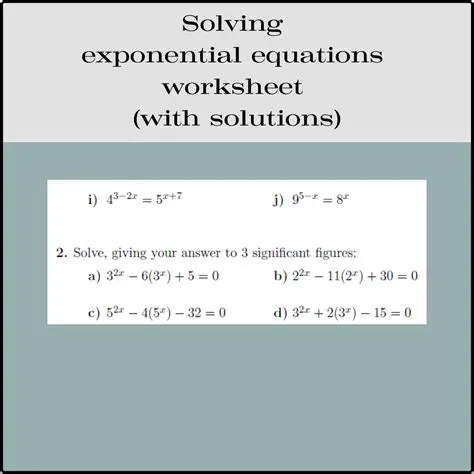Solving Equations with Exponential Functions