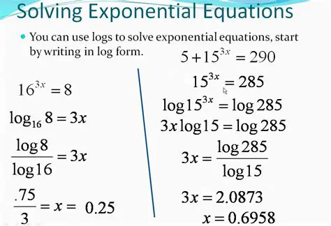 Solving Exponential Equations using Logarithms