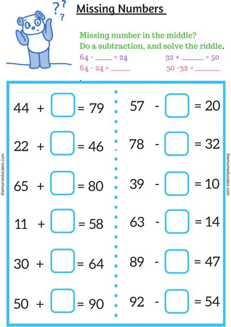 Solving for the Missing Numbers