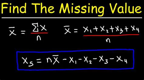 Solving for the Missing Values