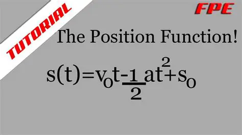 Solving for the Position Function