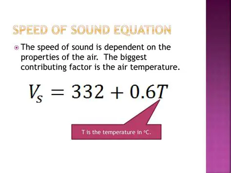 Speed of Sound in Different Air Temperatures