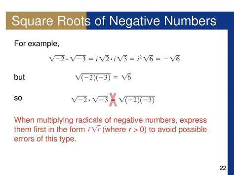 Square Roots of Negative Numbers
