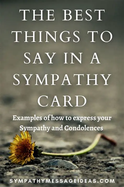 Start with a sincere expression of sympathy