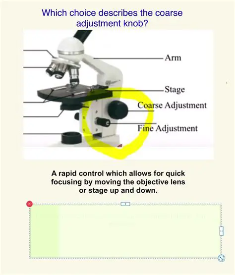 Start with the coarse adjustment knob