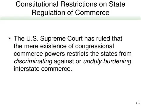 State Regulation of Commerce