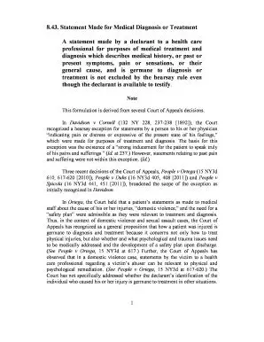 Statement Made for Medical Diagnosis or Treatment