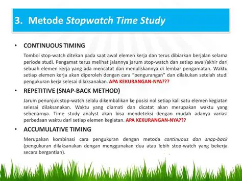 Stopwatch Time Study Method