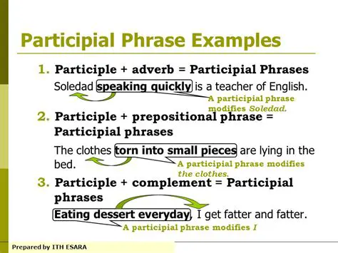 Structure of a Participial Phrase