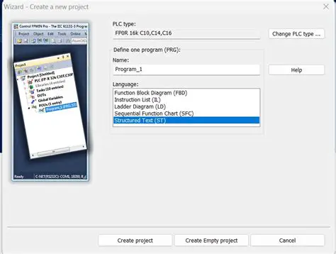 Structured Text in Panasonic FPWINPro