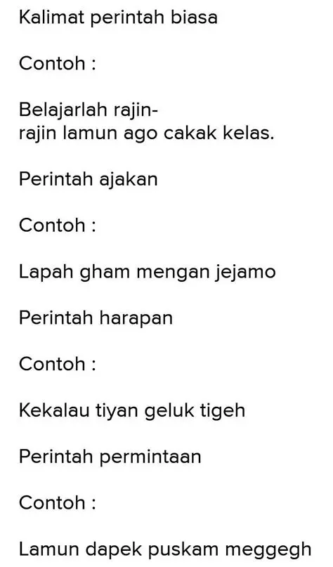 Struktur Kalimat Bahasa Lampung