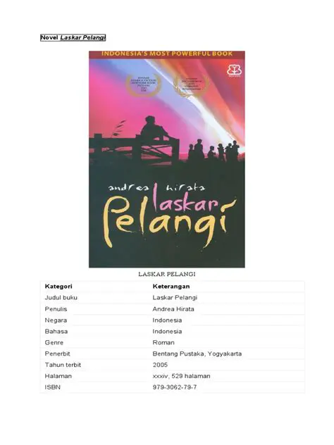 Struktur Kalimat dalam Resensi Buku Laskar Pelangi