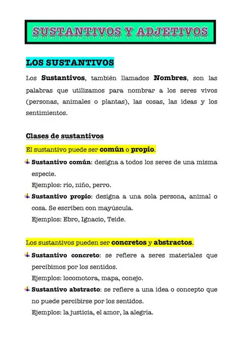 Subrayar los sustantivos y adjetivos