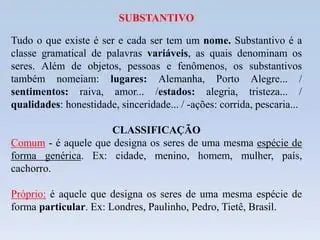 Substantivos que nomeiam lugares