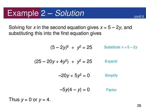 Substituting Values into the First Equation
