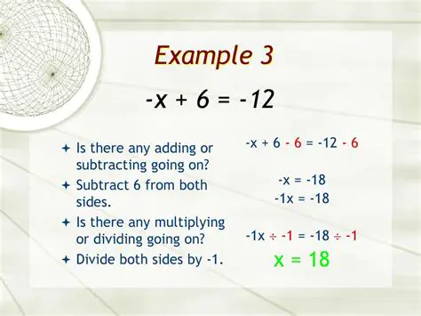 Subtracting x from Both Sides