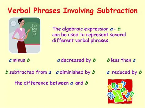 Subtraction verbal phrases