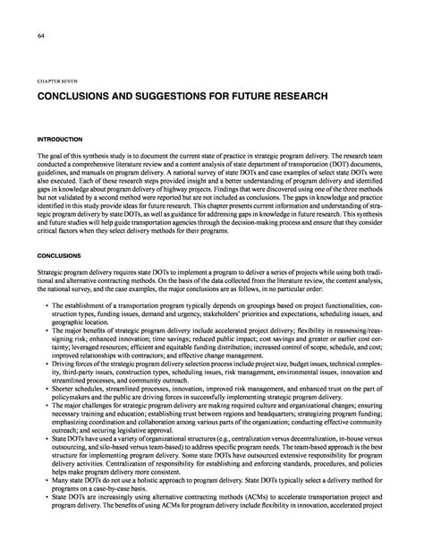 Suggestions for Researchers