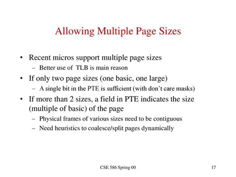 Support for multiple page sizes