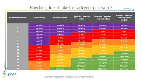 Support for various password lengths and characters