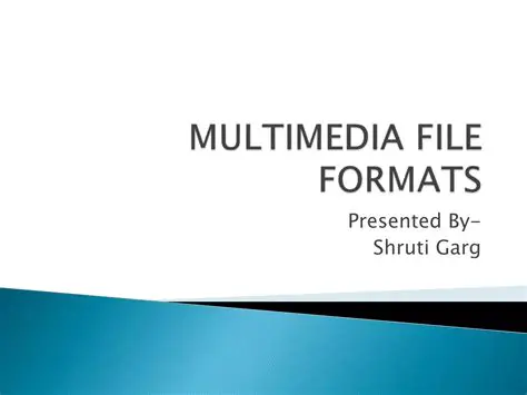 Supported Multimedia File Formats