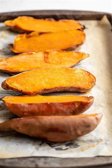 Sweet potatoes without peeled and sliced
