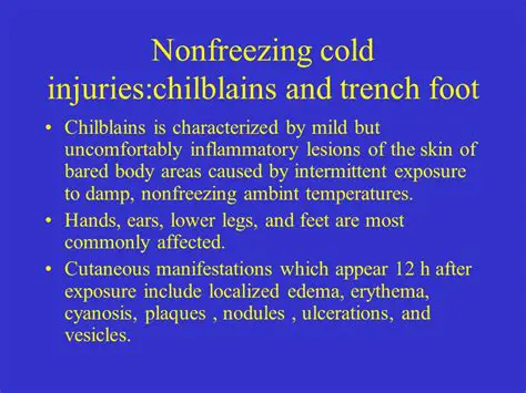 Symptoms of Nonfreezing Cold Injuries
