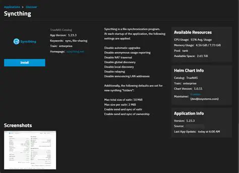 Sync the SP app via Syncthing