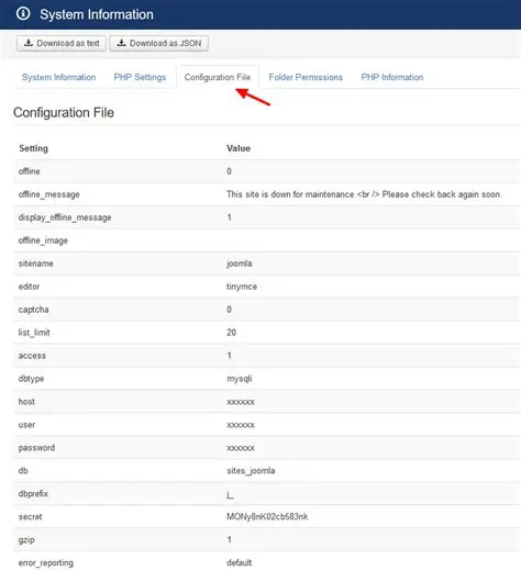 System Information Section