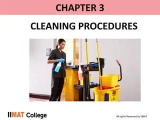 Systematic and standardized cleaning procedures
