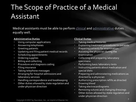 Tasks Within the Scope of Practice for Medical Assistants