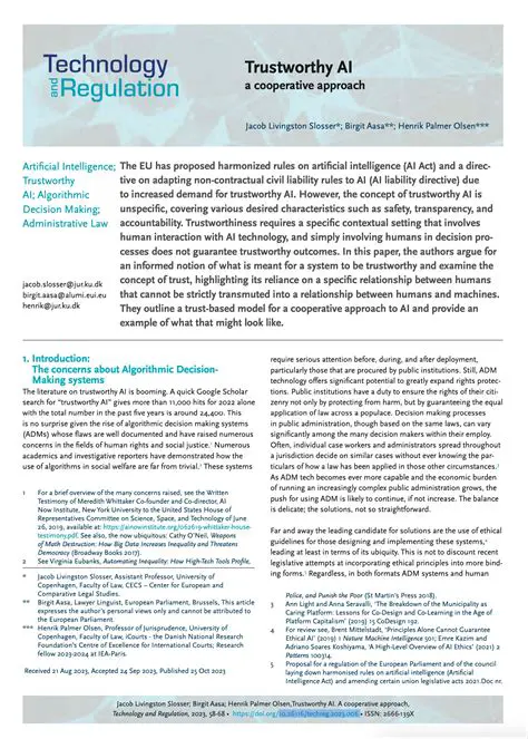 Technology and Regulation Development