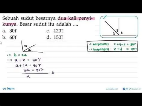 Tentukan besar sudut penyikunya