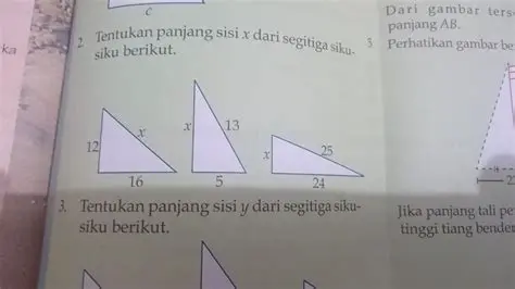 Tentukan panjang sisi segitiga