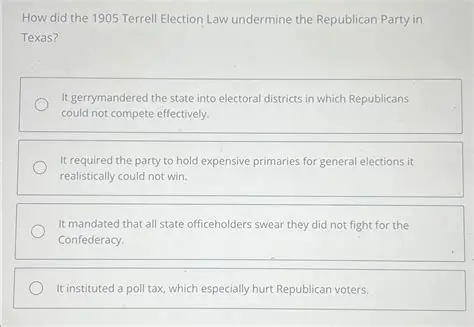 The 1905 Terrell Election Law