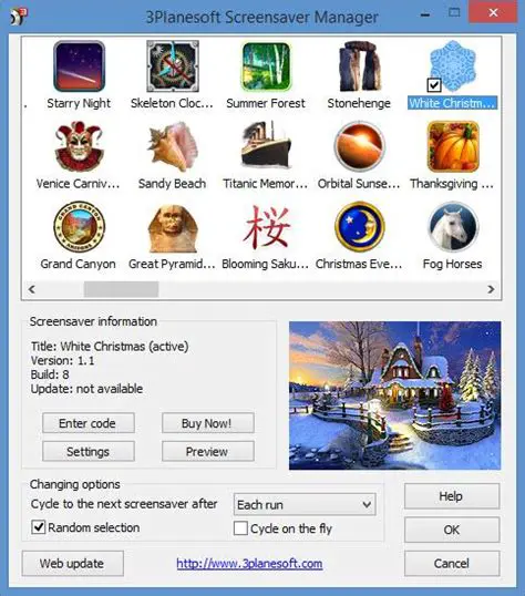 The 3Planesoft Screensavers Manager