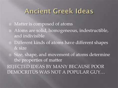 The Ancient Greek Concept of the Atom