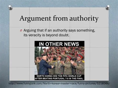 The Argument from Authority
